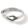 Women John Hardy Bracelets>Surf Hinged Bangle, Sterling Silver, Wide