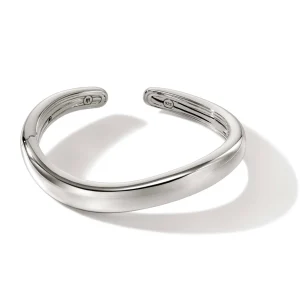 Women John Hardy Bracelets>Surf Hinged Cuff, Sterling Silver, Slim