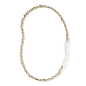 Women John Hardy Necklaces | Necklaces>Surf Necklace, Gold, Diamonds, Pearl, 5.5MM