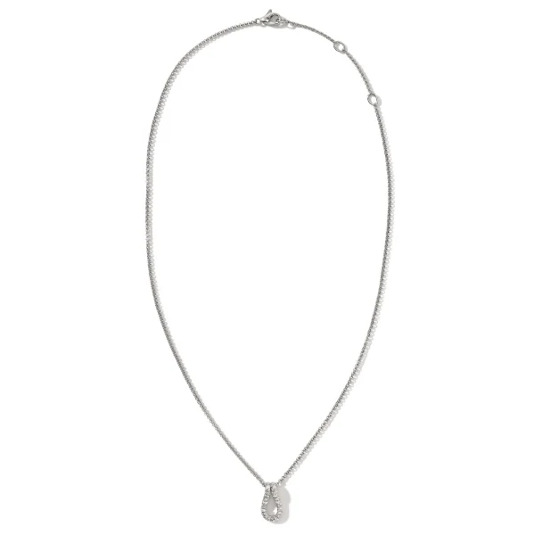 Women John Hardy Necklaces>Surf Pendant Necklace, Silver, Diamonds