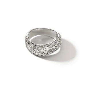 Women John Hardy Rings>Surf Ring, Sterling Silver, Diamonds, Wide